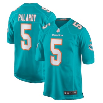 mens nike michael palardy aqua miami dolphins game jersey